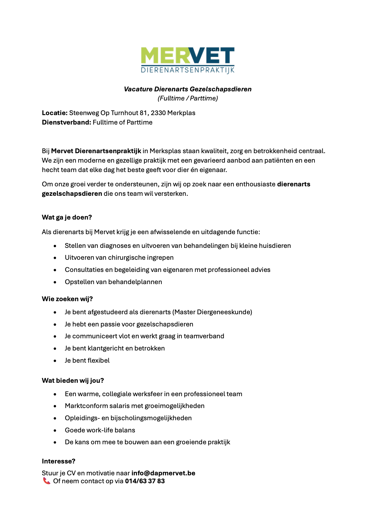 Dierenarts Gezelschapsdieren